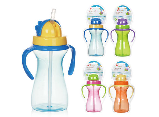 لیوان BPA Free Multicolor 9oz 290ml PP Silicone Baby Weighted Straw Cup