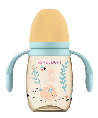 بطری نوزاد 240 میلی لیتر 300 میلی لیتر با دستگیره دوگانه مقاوم به شوک