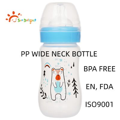 شیشه شیر نوزاد پلاستیکی بدون BPA با ظرفیت 260 میلی لیتر و طراحی ضد نشت