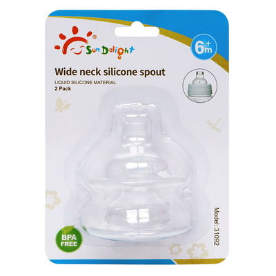 نوک پستانک سیلیکونی کودک لاستیکی گردن عریض گردن سریع درجه غذایی