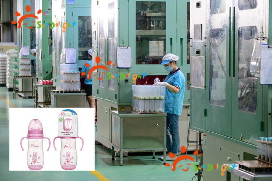 Wide Neck 12oz 330ml شیشه تغذیه کودک سیلیکون PP Arc